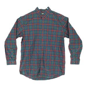 L.L Bean Men's Large Tall Plaid Long Sleeve Button Down